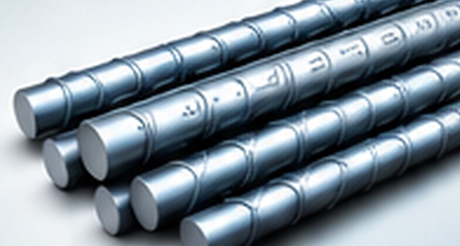 Bundled TMT bars ready for inspection
